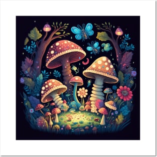 magic mushroom Posters and Art